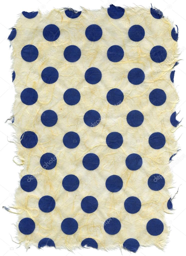 Isolated Rice Paper Texture - Blue Polka Dots XXXXL