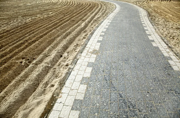 Fußweg am Strand — Stockfoto