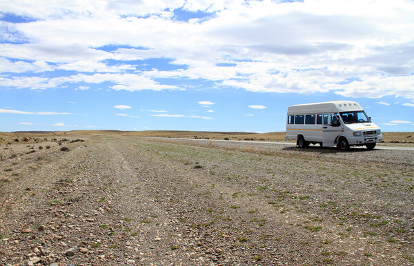 Minibus on Roadside