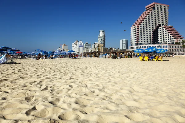 Tel Aviv Beach and Hotel Strip — Stock Photo, Image