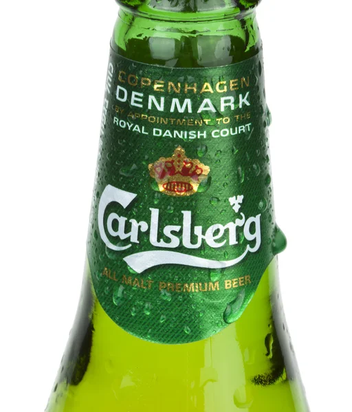 Carlsberg Garrafa Pescoço — Fotografia de Stock