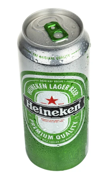 Heineken bira can - soğutulmuş — Stok fotoğraf