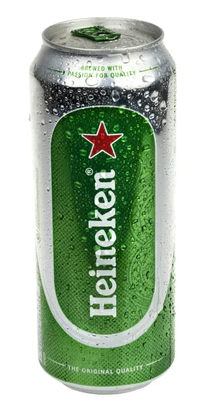 Heineken lata de cerveja - Refrigerado — Fotografia de Stock