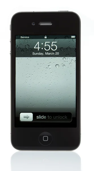 Na białym tle iphone 4 - zamknięte — Zdjęcie stockowe