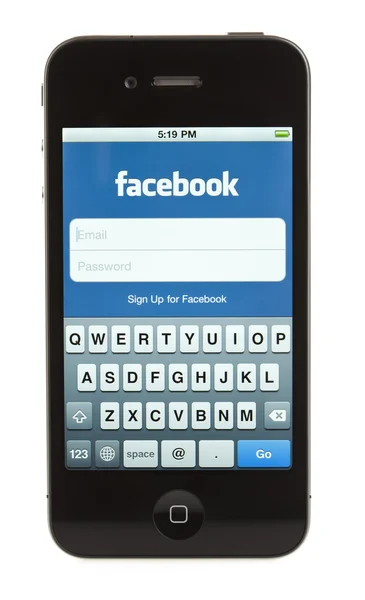 Isoliertes iphone 4 - facebook — Stockfoto