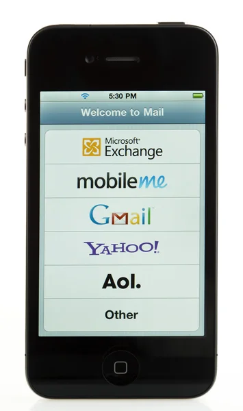 Изолированные iphone 4 - почта — стоковое фото