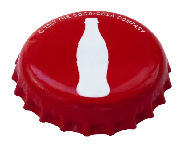 Coca cola metal kap — Stok fotoğraf