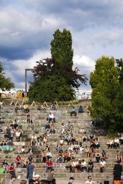 Pazar günü, berlin Almanya mauerpark amfi tiyatro