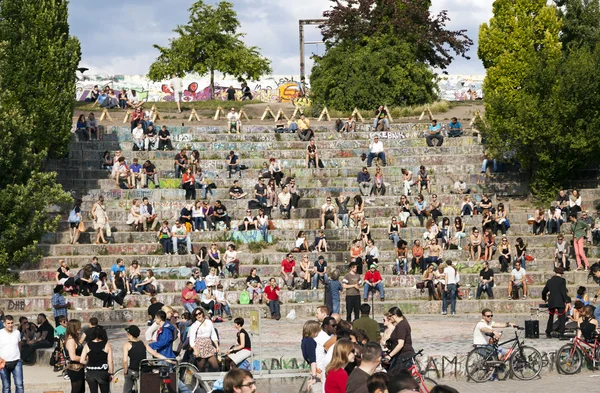 Mauerpark Amphitheater no domingo, Berlim Alemanha — Fotografia de Stock