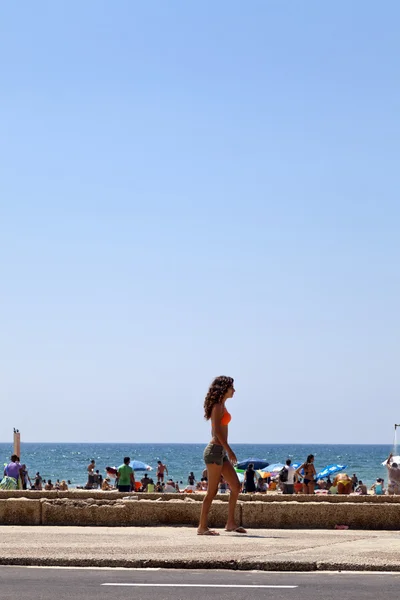 Estate in spiaggia a Tel Aviv — Foto Stock