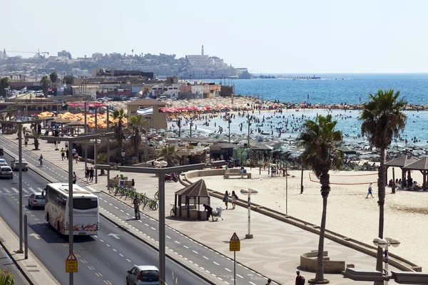 Verano en la playa de Tel-Aviv Jaffa — Foto de Stock