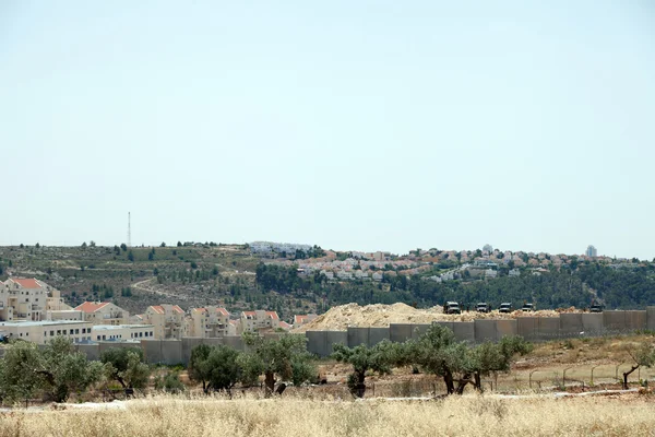 以色列军队的隔离墙 — 图库照片