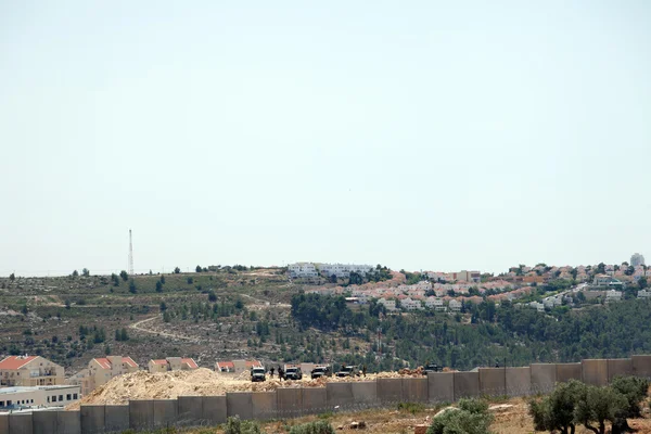 Armia izraelska przez ściany oddzielenia — Zdjęcie stockowe