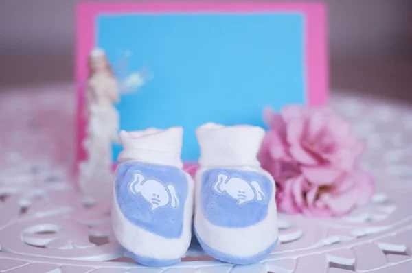 Blue baby schoenen — Stockfoto