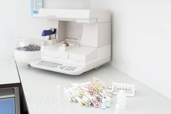 Laboratories with automatic biochemical analyzer. Medical laboratory equipment