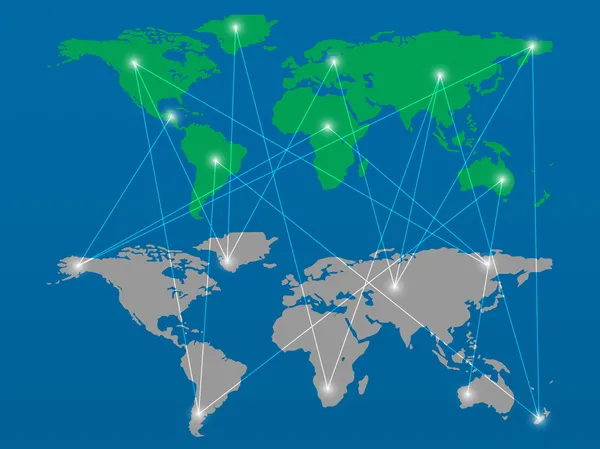 Moderne Kugelverbindungen Netzwerkdesign, Vektorillustration — Stockvektor