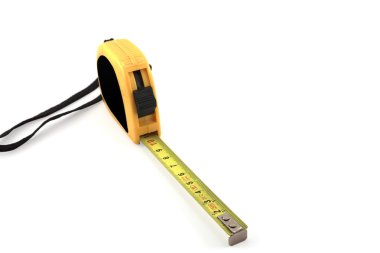 beyaz arkaplan üzerindeki bant ölçülüyor