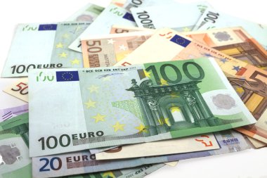 Beyaz kağıda Euro