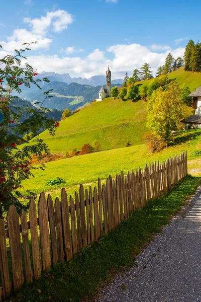 Kyrkan Santa Barbara Dagen Den Mysiga Lilla Byn Valle Alta — Stockfoto