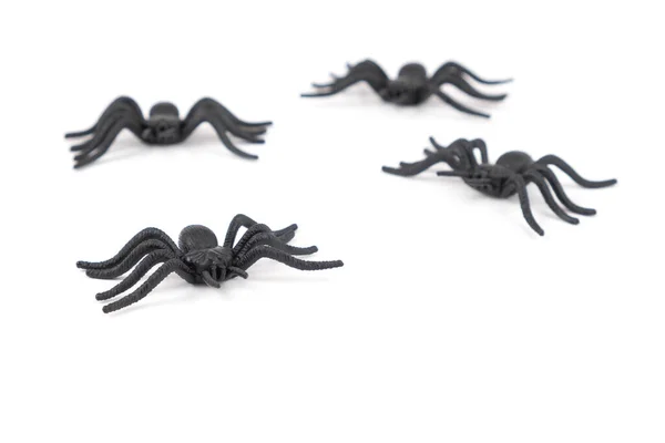 Απόκριες Αράχνες Νυχτερίδες Χρήσιμα Αξεσουάρ Λευκό Φόντο — Φωτογραφία Αρχείου