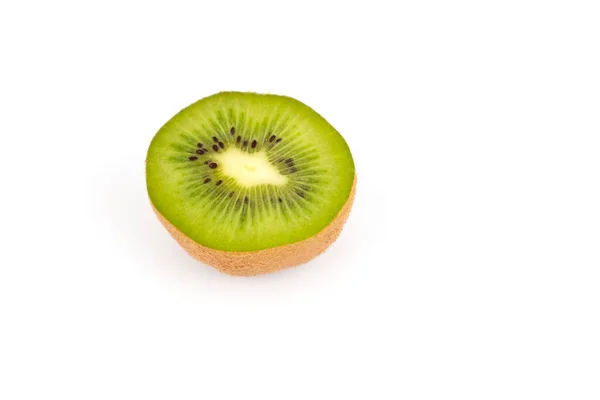 Sabrosas Frutas Maduras Kiwi Enteras Cortadas Por Mitad Fruta Favorita —  Fotos de Stock