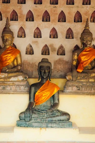 Black Buddha background — Stock Photo, Image