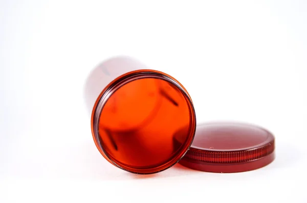 Flacon en plastique brun pour la délivrance de médicaments — Photo