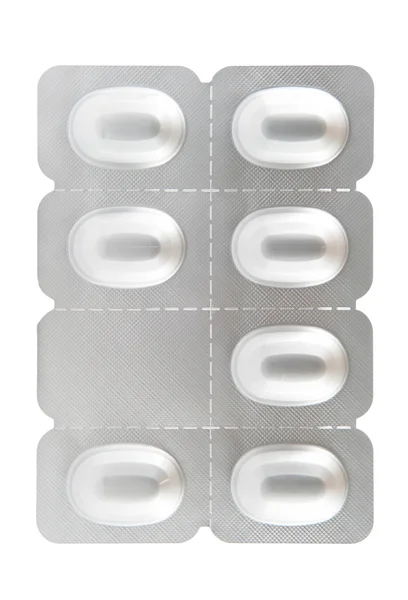 Envase de blister de aluminio de siete comprimidos —  Fotos de Stock