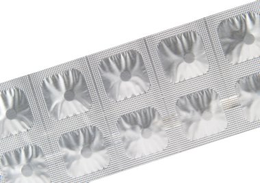 tablet alüminyum folyo blister şerit yukarı kapalı