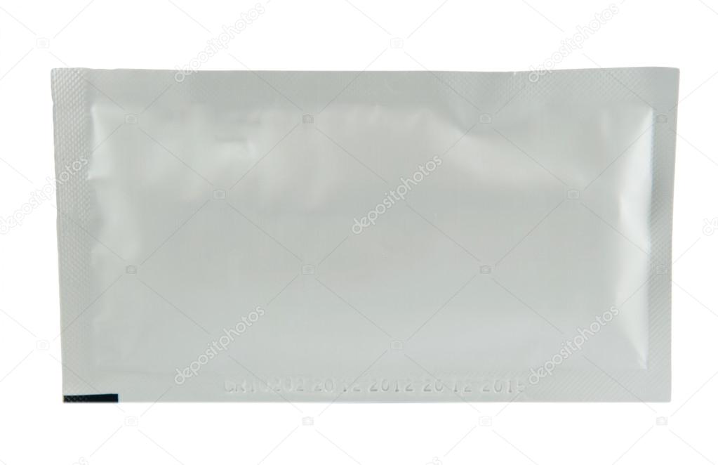 White aluminum foil sachet for medicine powder
