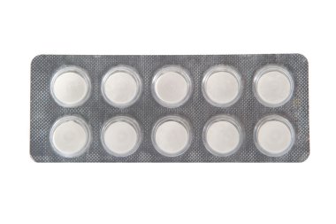 Vakumlu Ambalaj içinde beyaz düz tablet