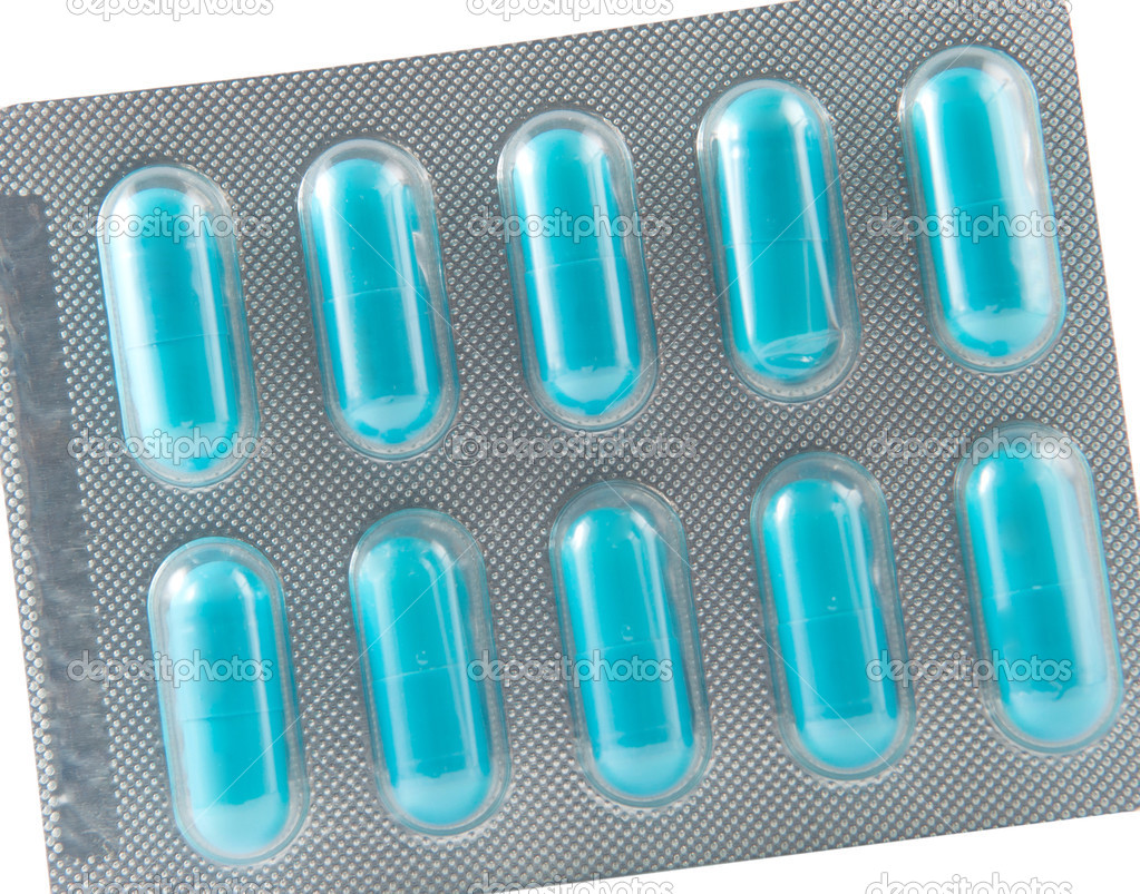 Blue Hard Capsule In Transparent Blister Pack Stock Photo By C Khuntapoldep