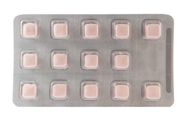 kare şekli tablet şeffaf blister kutu içinde