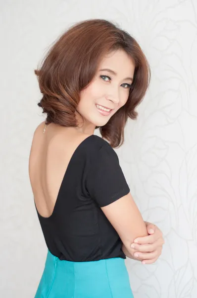 Portrait beautiful asian girl show fashion concept — Stock Photo, Image
