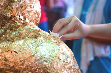 altın varak Buda'nın eli yerleştirerek el kadar kapalı