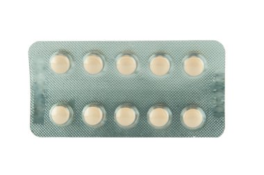 Turuncu tablet izole Vakumlu Ambalaj