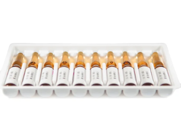 Confezione iniettabile di medicinali per fiala — Foto Stock