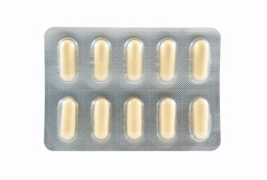 Sarı şeffaf blister kutu kapsül 