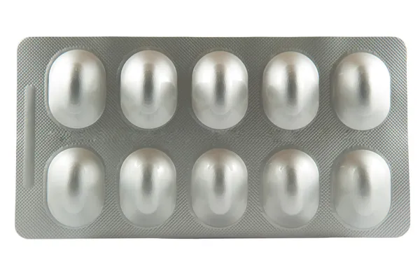 Aluminium-Blisterverpackung oder Alu-Blister — Stockfoto