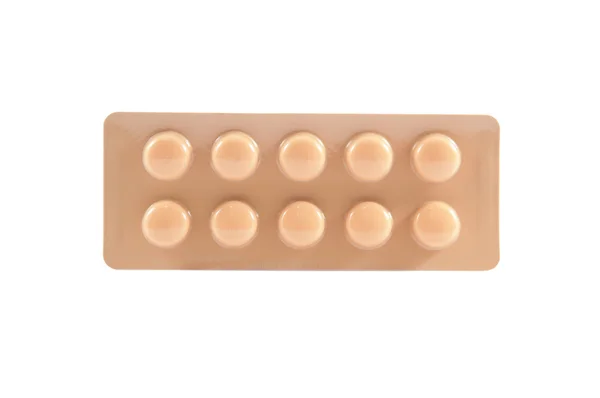 Medicine blister pack on white background — Stock Photo, Image