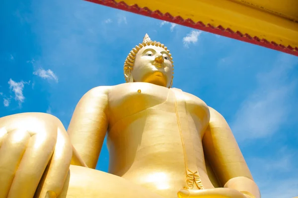 Big golden Buddha at Wat Muang of Ang Thong province Thailand — Stock Photo, Image