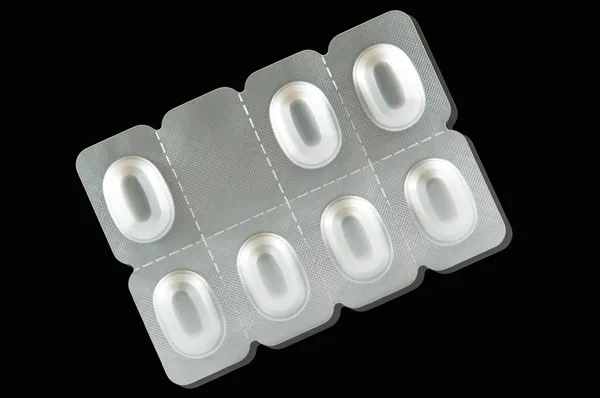 Seven tablet blister pack show weekly package treatment — Stock Photo, Image