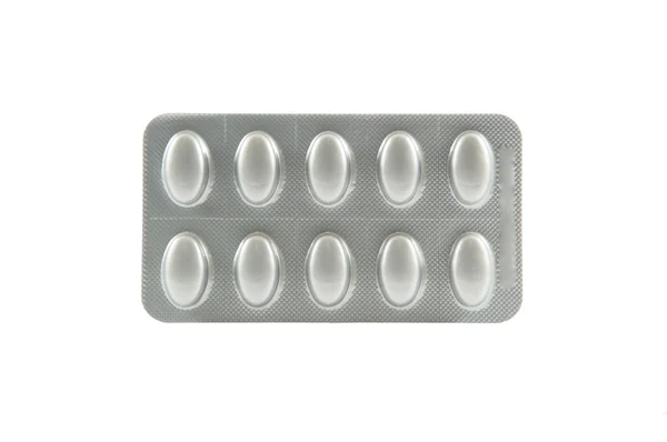 Silver aluminium blister pack — Stockfoto