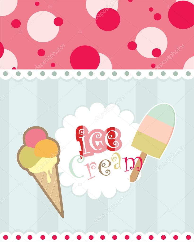 Card Design With Ice Cream