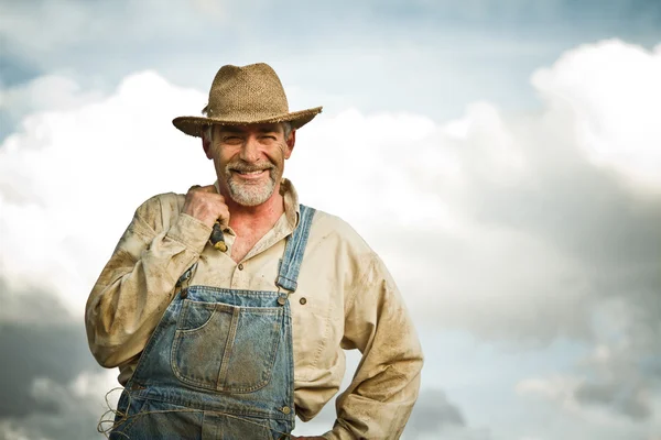 Contadino sorridente — Foto Stock