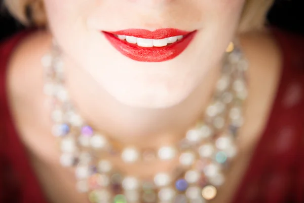 Beautiful red lips — Stock Photo, Image