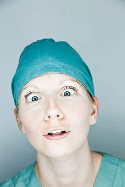 The nurse hamming — Stock Photo, Image