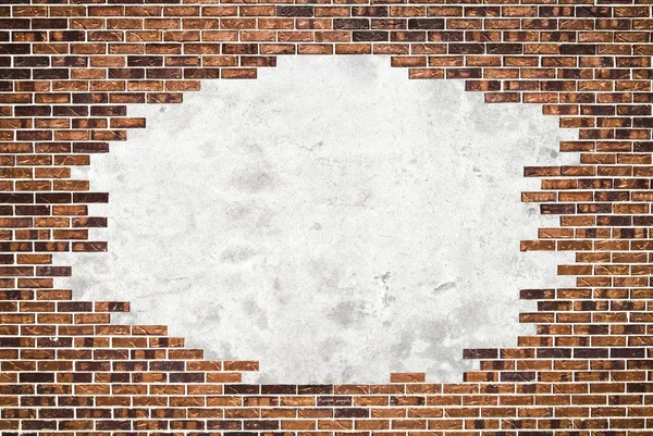 Bakstenen muur en witte achtergrond — Stockfoto