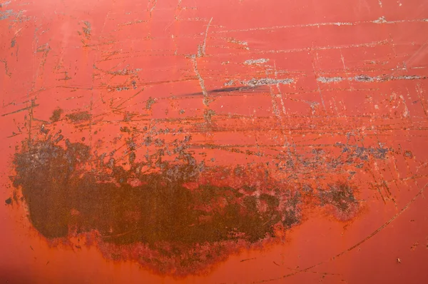 生锈的红色金属罐纹理 — 图库照片