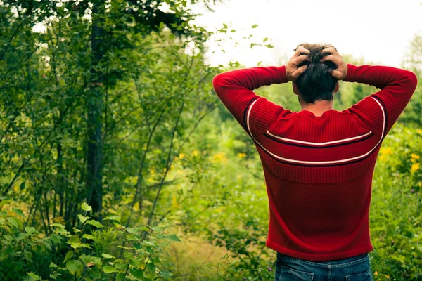 Young man in nature — Stock Photo, Image